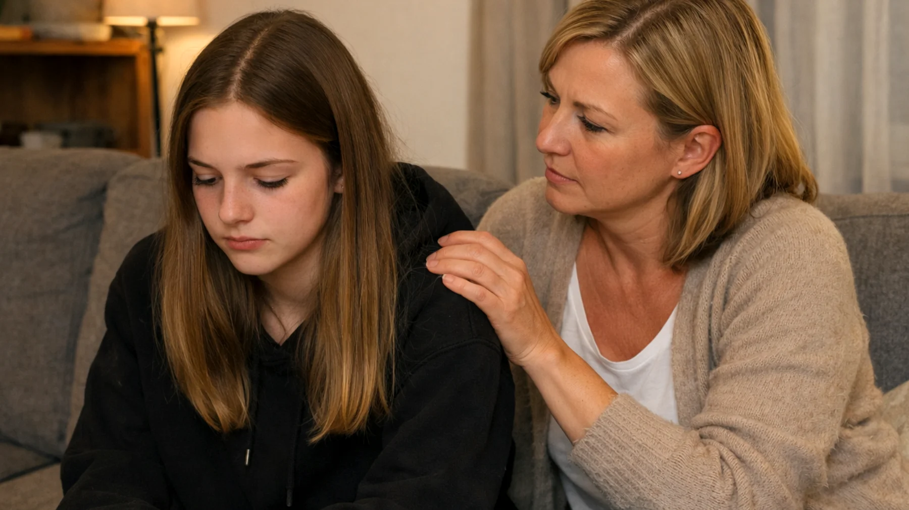 Die Mutter beobachtet, dass ihre Tochter (Teenager) sich ständig mit anderen Gleichaltrigen vergleicht, sich selbst abwertet und wiederholt Aussagen macht wie 'Ich bin nicht gut genug' oder 'Niemand mag mich wirklich'. Die Mutter weiß nicht, wie sie reagieren soll, ohne die Situation zu verschlimmern oder das Selbstwertgefühl ihrer Tochter weiter zu belasten."